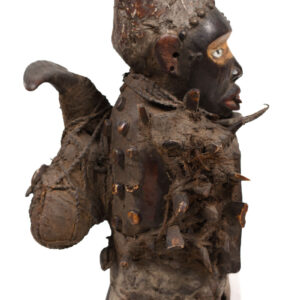 Nkisi Figure - Nail, Wood, Glass, Horn, Bone - Yombe - Congo