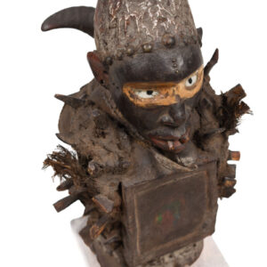 Nkisi Figure - Nail, Wood, Glass, Horn, Bone - Yombe - Congo