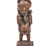 Figure - Wood, Leather, Rope - Bakongo Vili - Congo