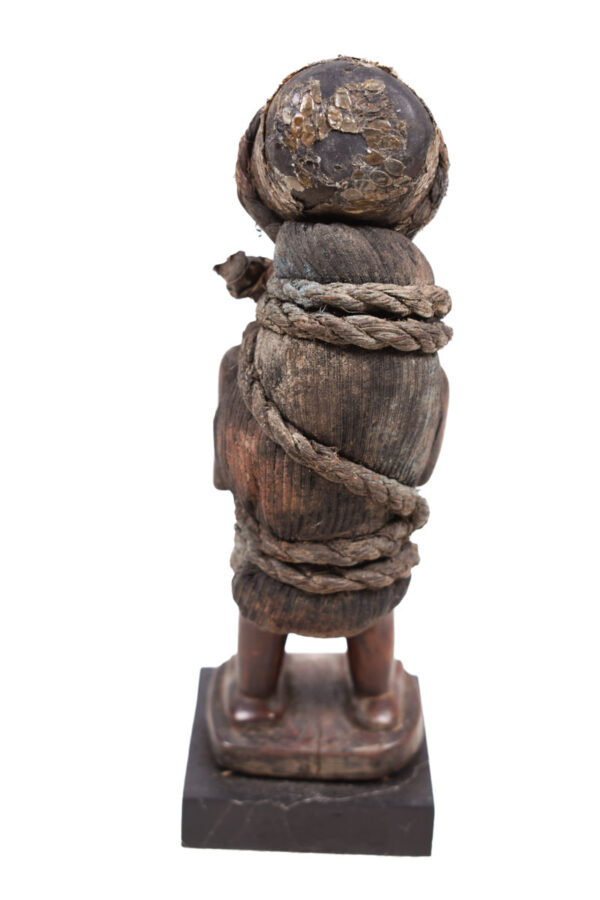 Figure - Wood, Leather, Rope - Bakongo Vili - Congo