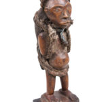Figure - Wood, Leather, Rope - Bakongo Vili - Congo