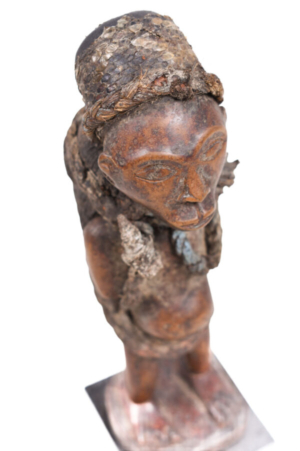 Figure - Wood, Leather, Rope - Bakongo Vili - Congo