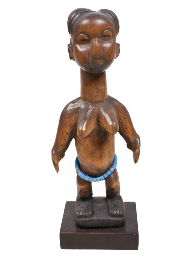 Venavi figure - Wood, Beads - Adan Ewe - Togo
