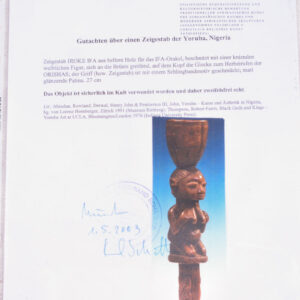 Pointer - Wood - Ifa Oracle - Yoruba - Nigeria - Schädler certificate