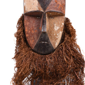 Mask - Wood, Raphia - Aduma - Gabon