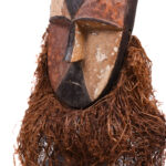 Mask - Wood, Raphia - Aduma - Gabon