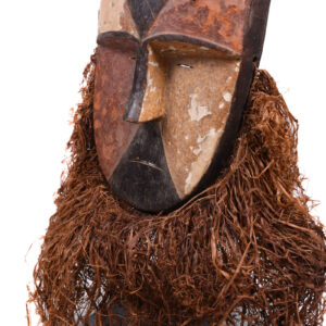 Mask - Wood, Raphia - Aduma - Gabon