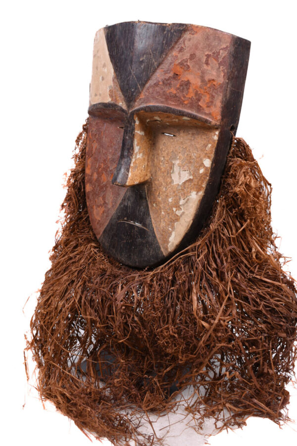 Mask - Wood, Raphia - Aduma - Gabon