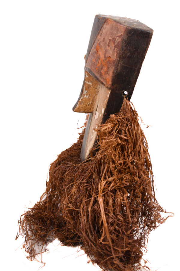 Mask - Wood, Raphia - Aduma - Gabon