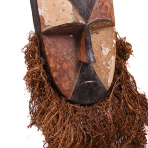 Mask - Wood, Raphia - Aduma - Gabon