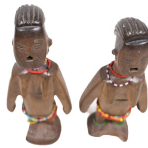 Venavi twin figure - Wood, Beads - Ewe - Togo