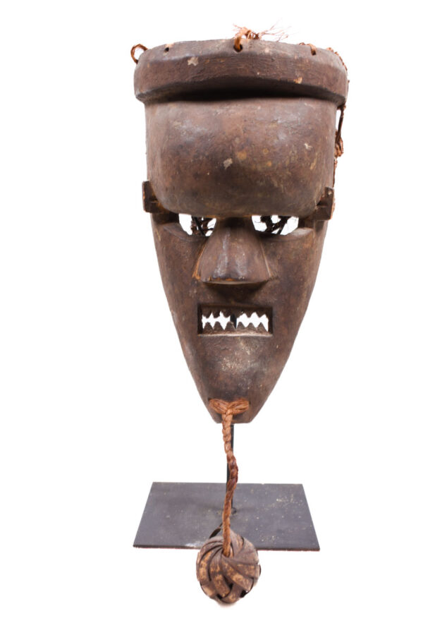 Initiation mask - Plant fibre, Wood - Salampasu - Congo