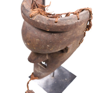 Initiation mask - Plant fibre, Wood - Salampasu - Congo