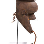 Initiation mask - Plant fibre, Wood - Salampasu - Congo