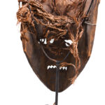 Initiation mask - Plant fibre, Wood - Salampasu - Congo