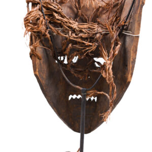 Initiation mask - Plant fibre, Wood - Salampasu - Congo