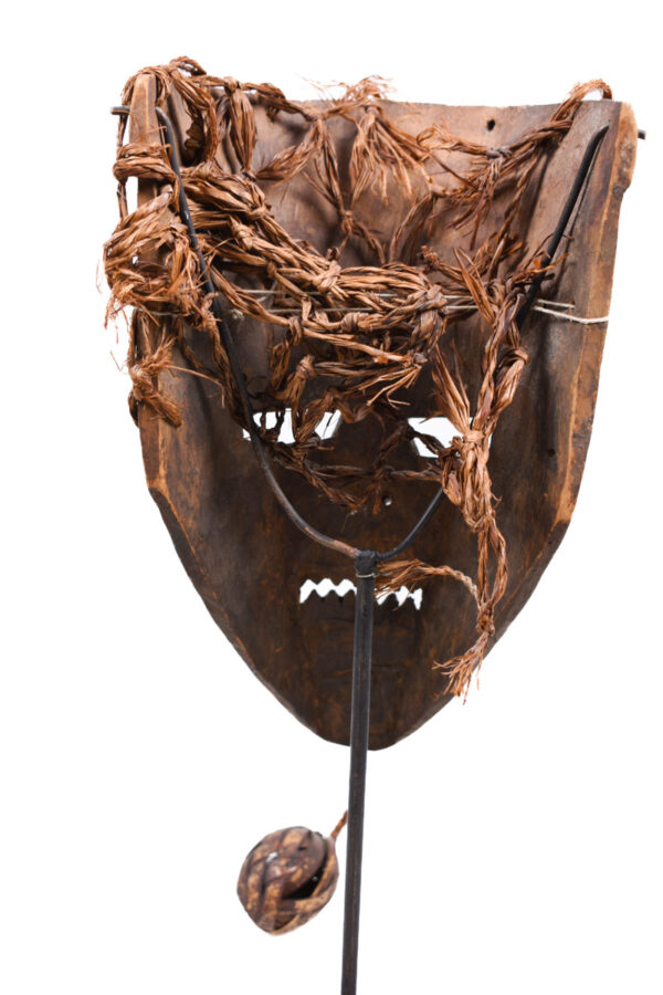 Initiation mask - Plant fibre, Wood - Salampasu - Congo