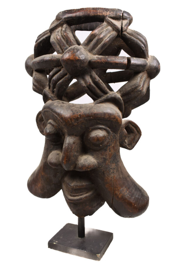 Helmet mask - Wood - Bamun - Grassland of Cameroon