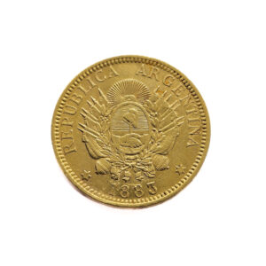 Argentina 5 Pesos 1883 Liberty Head