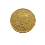 Argentina 5 Pesos 1883 Liberty Head