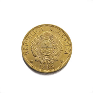 Argentina 5 Pesos 1888 Liberty Head