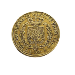 Italy, Sardinia 80 Lire 1825P Carlo Felice