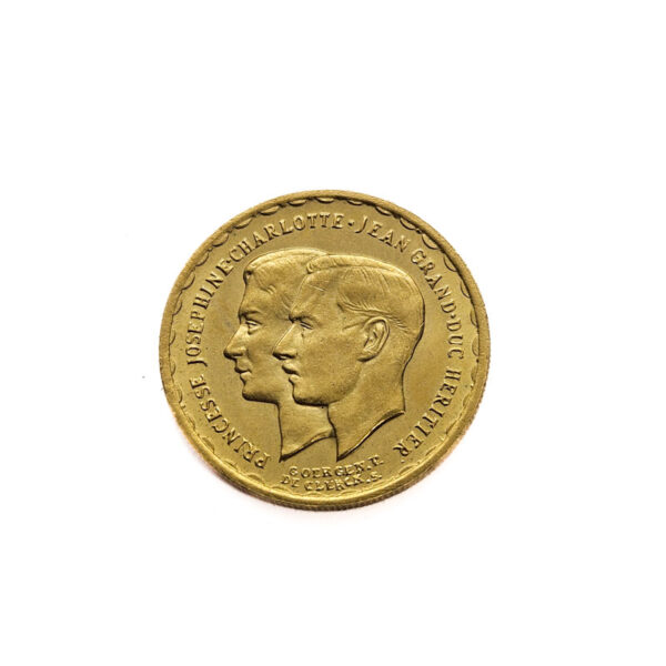 Luxembourg 20 Francs 1953 Charlotte Marriage