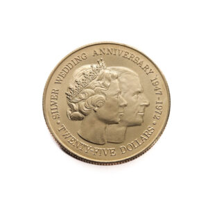 Cayman Islands 25 Dollars 1972 Silver Wedding - Elizabeth II