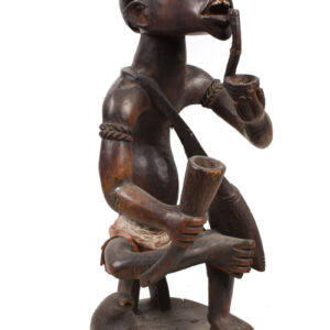 Ancestor Figure - Wood, Glass - Yombe - Congo