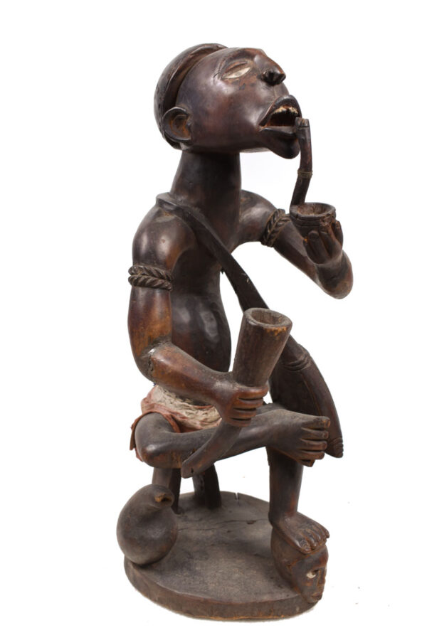 Ancestor Figure - Wood, Glass - Yombe - Congo