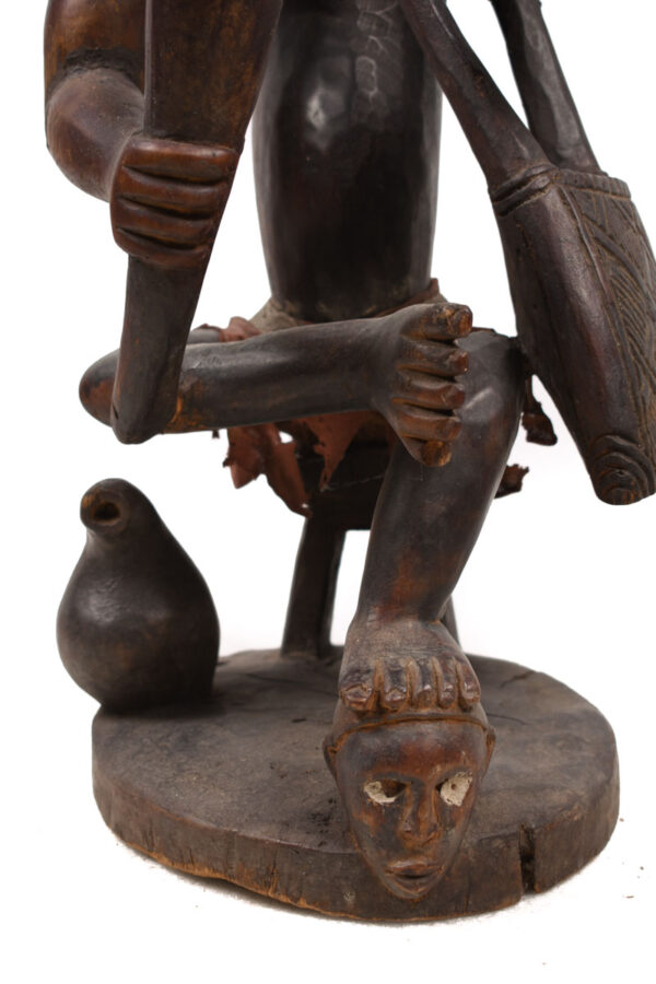 Ancestor Figure - Wood, Glass - Yombe - Congo