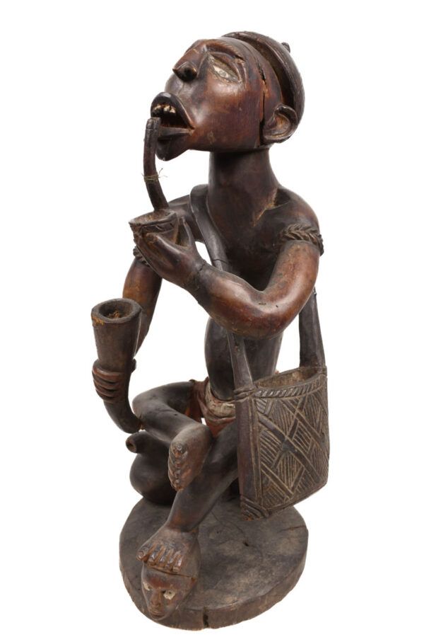 Ancestor Figure - Wood, Glass - Yombe - Congo