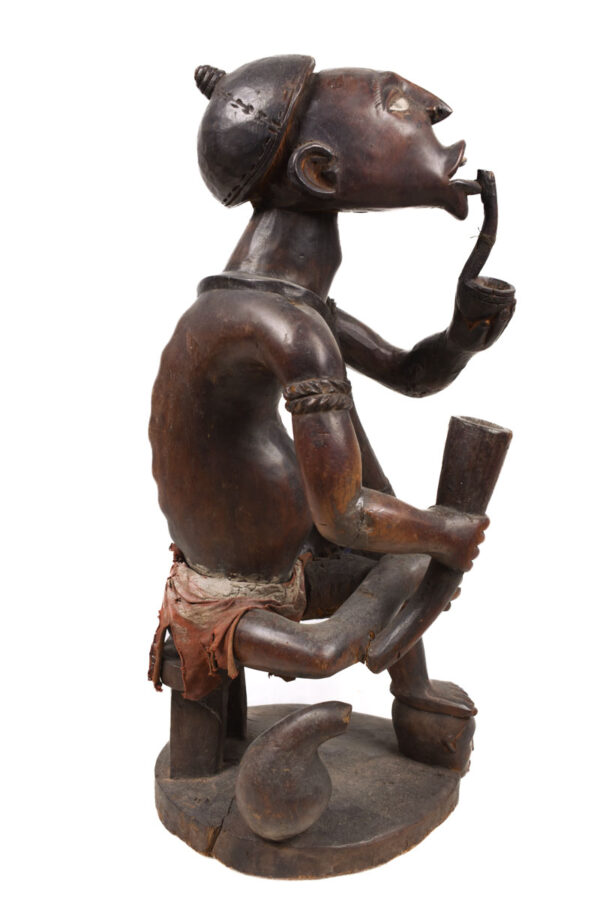 Ancestor Figure - Wood, Glass - Yombe - Congo