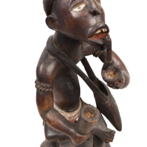 Ancestor Figure - Wood, Glass - Yombe - Congo