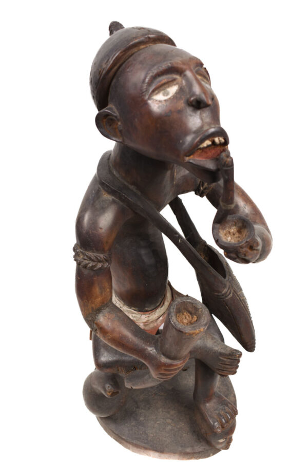 Ancestor Figure - Wood, Glass - Yombe - Congo