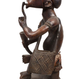 Ancestor Figure - Wood, Glass - Yombe - Congo