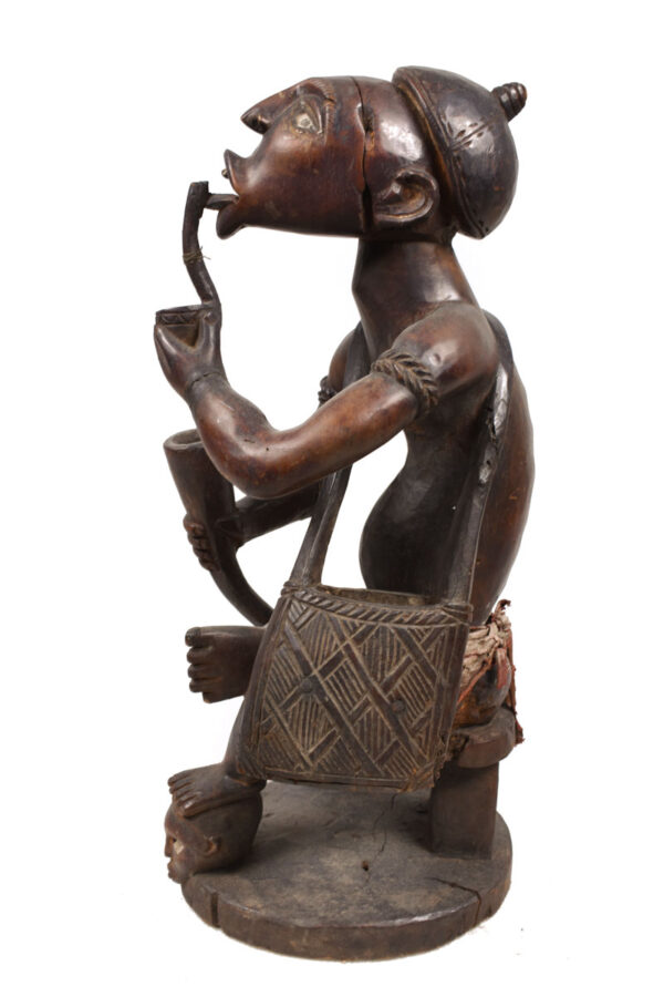 Ancestor Figure - Wood, Glass - Yombe - Congo