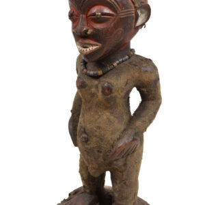 Ancestor Figure - Wood, Antelope skin - Ekoi - Nigeria