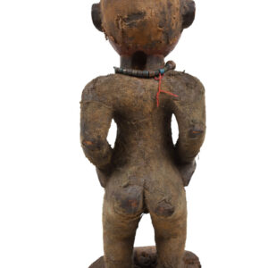 Ancestor Figure - Wood, Antelope skin - Ekoi - Nigeria