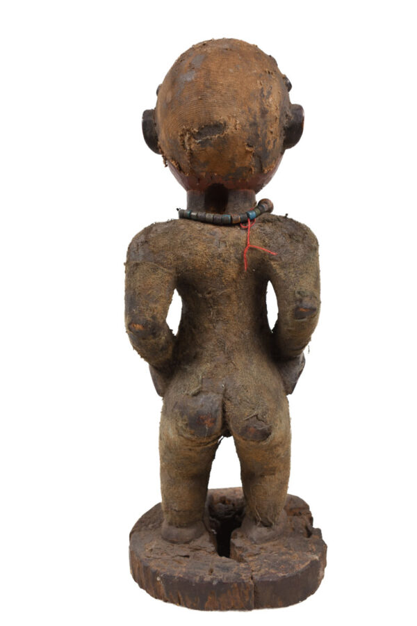 Ancestor Figure - Wood, Antelope skin - Ekoi - Nigeria