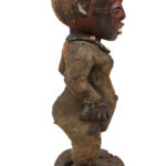Ancestor Figure - Wood, Antelope skin - Ekoi - Nigeria