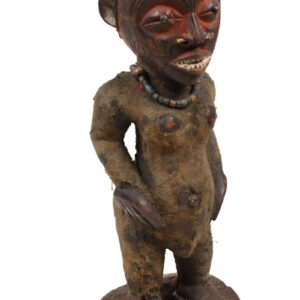 Ancestor Figure - Wood, Antelope skin - Ekoi - Nigeria