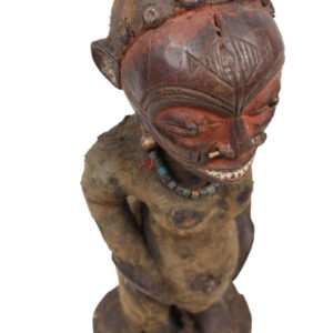 Ancestor Figure - Wood, Antelope skin - Ekoi - Nigeria