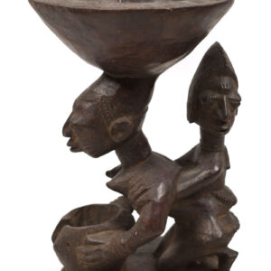 Divination bowl figure - Wood - Yoruba - Nigeria