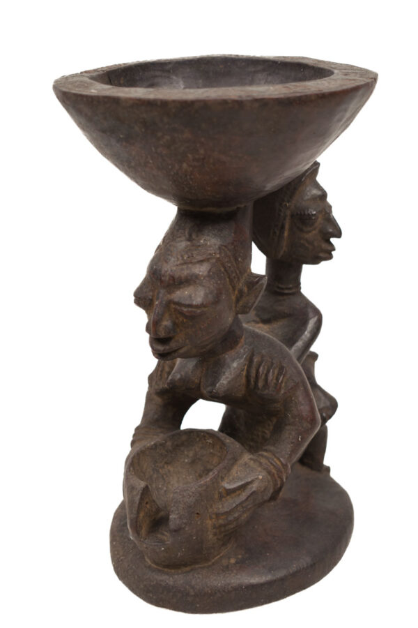 Divination bowl figure - Wood - Yoruba - Nigeria