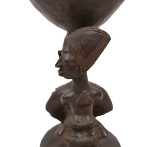 Divination bowl figure - Wood - Yoruba - Nigeria