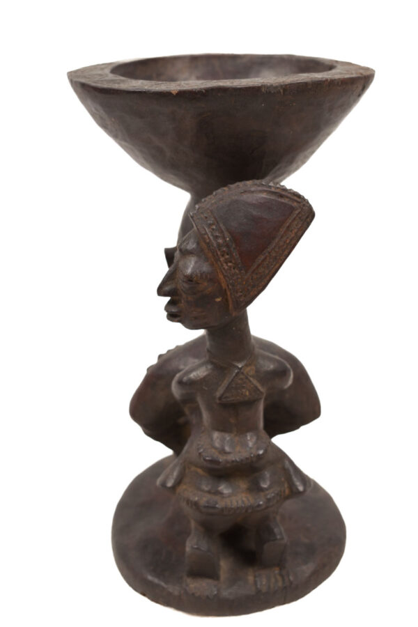 Divination bowl figure - Wood - Yoruba - Nigeria
