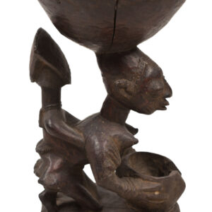 Divination bowl figure - Wood - Yoruba - Nigeria