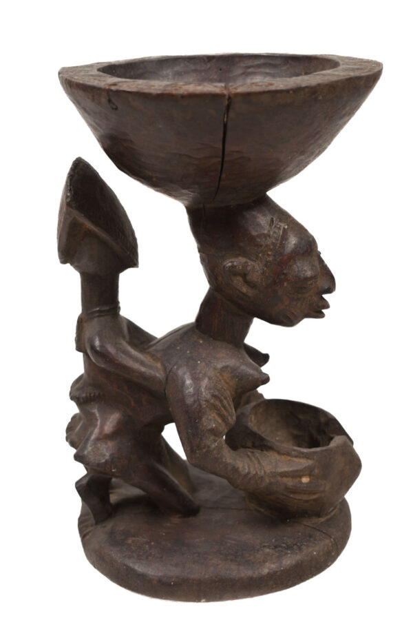 Divination bowl figure - Wood - Yoruba - Nigeria