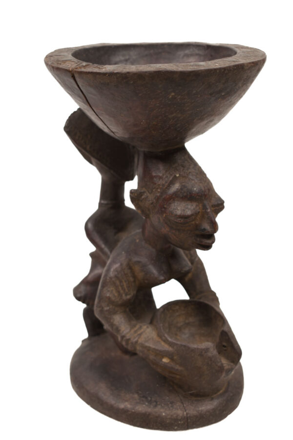 Divination bowl figure - Wood - Yoruba - Nigeria